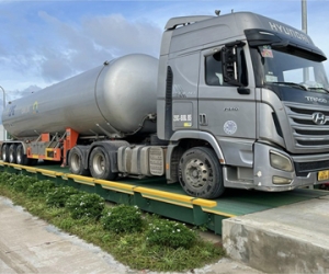 Quá trình gia công trạm xe cân 120 tấn tại Tân Quốc Hưng