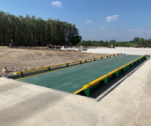 Lắp ráp cân ô tô 80 tấn 3 x 18m cân dăm gỗ ở Đồng Nai