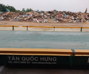 Lắp ráp cân ô tô 80 tấn 3 x 18m cân phế liệu Bình Dương