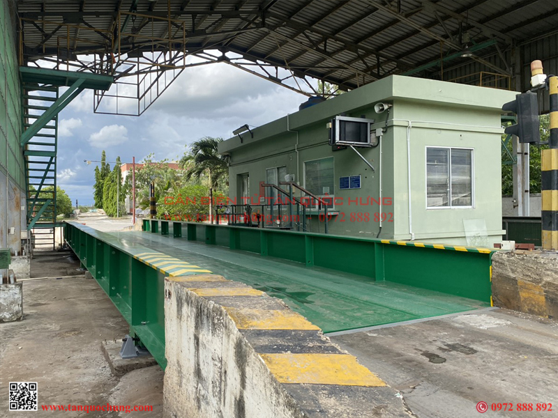 lắp đặt trạm cân xe tải 3m x 12m, 80 tấn tại Vĩnh Long